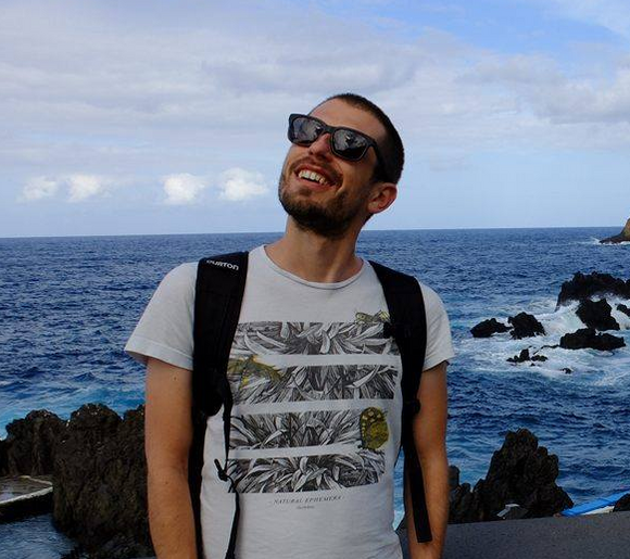 Photo showing Marko Burazin on the beach